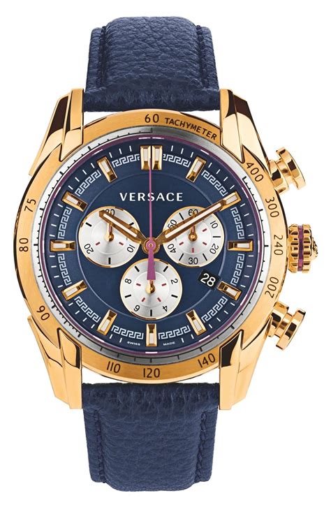 versace chrono leather watch|Versace watches for sale.